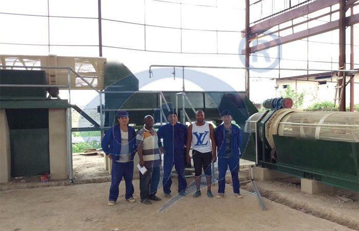 our engineers and our customers in their cassava processing plant