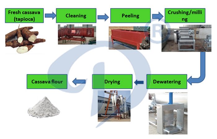 cassava flour processing machine