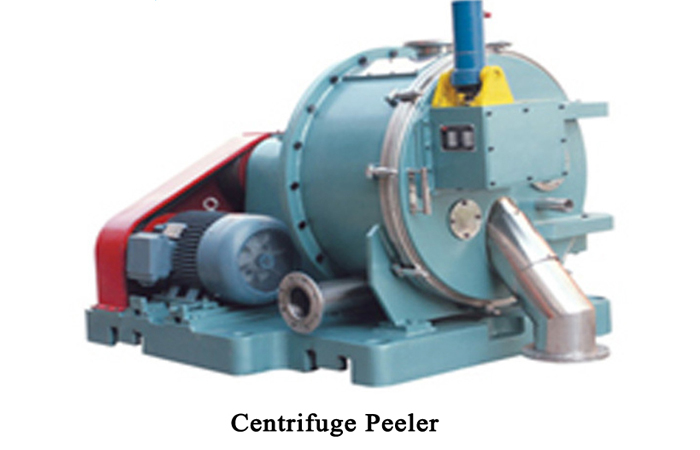 Starch de-watering centrifugal peeler