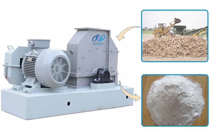 Cassava flour milling process