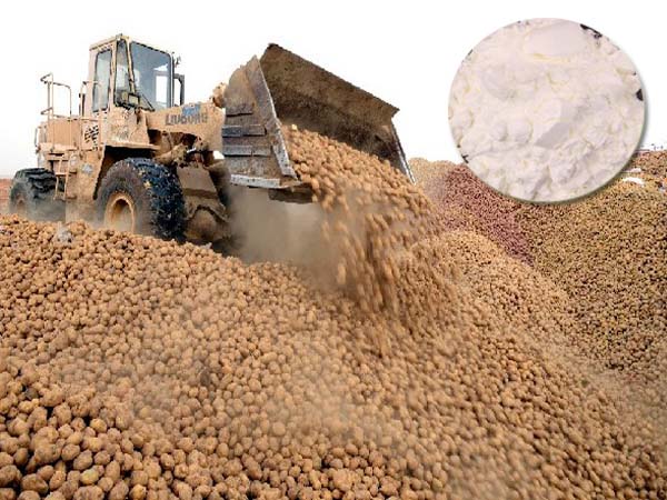 Production of starch from potato process