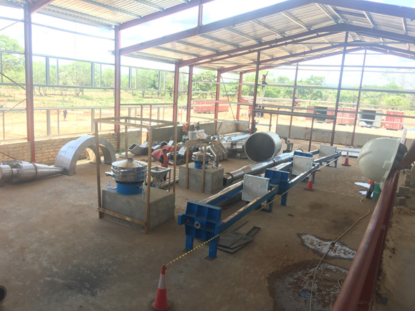 Cassava flour processing factory