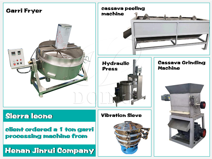 1 ton garri processing machine of sierra leone client