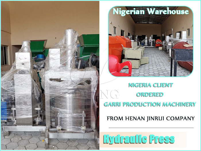 Nigeria client purchased garri making machinery on date April 9, 2022