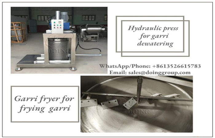 cassava dewatering machine and frying machine