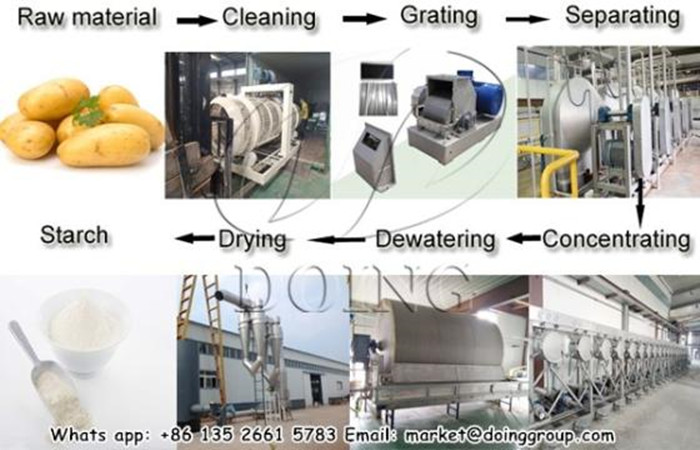 automatic potato starch processing line