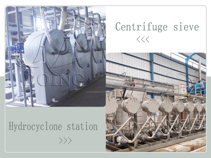 Cassava starch refinery machines